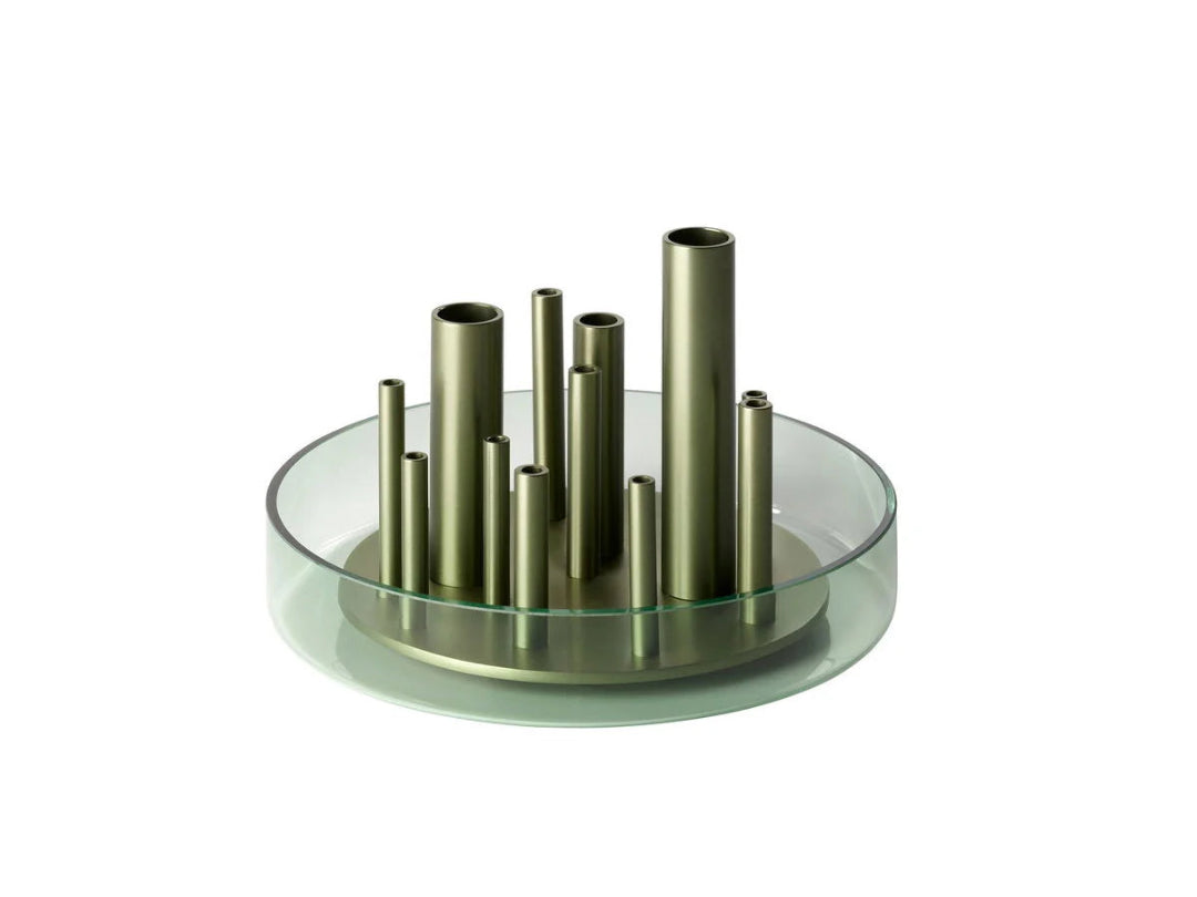 Ikeru Vase-Low Forest Green