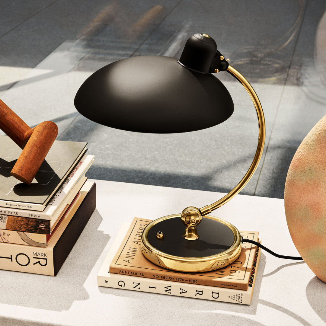 Kaiser Idell Table lamp - Matt black & Brass